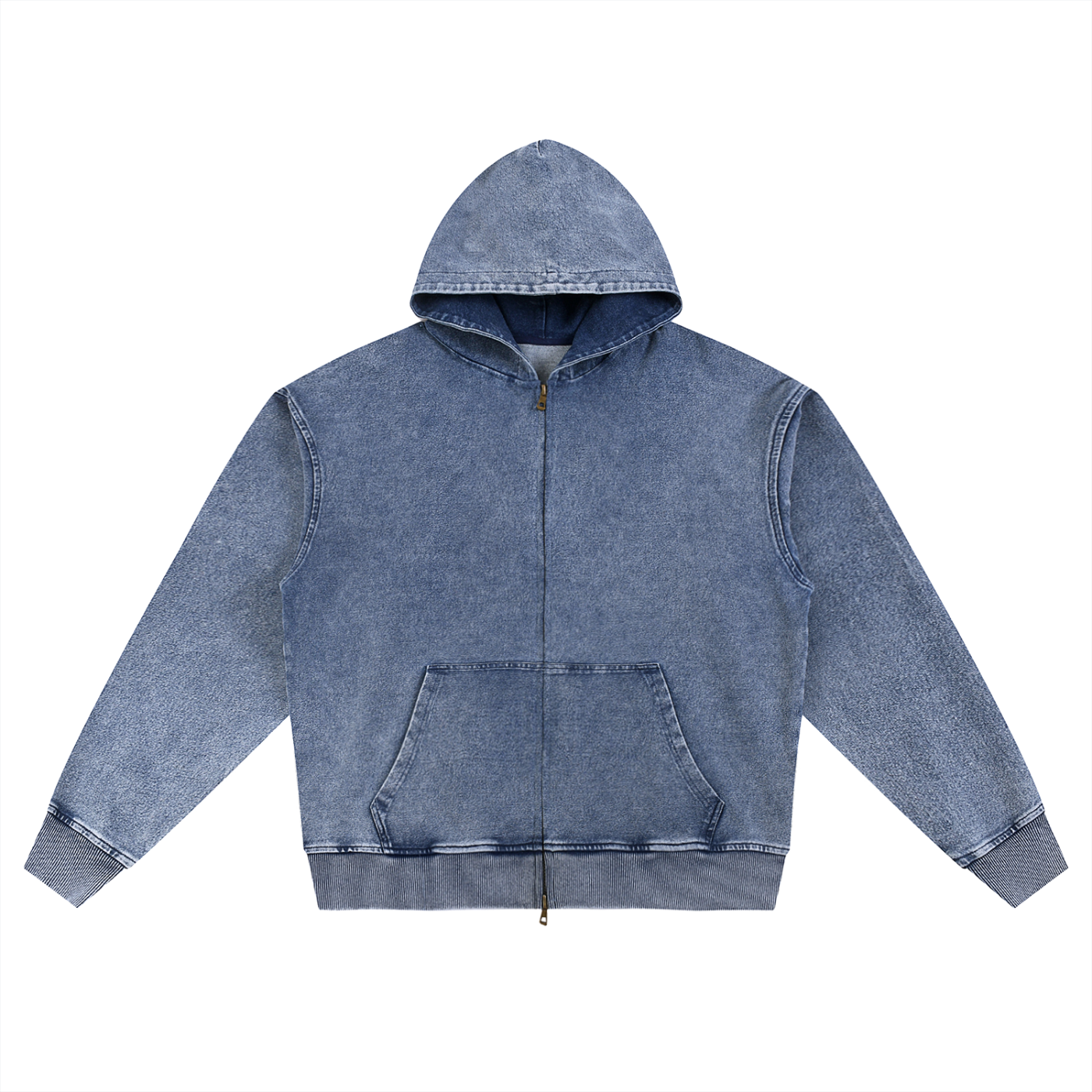 Snow Wash Zip-Up Hoodie