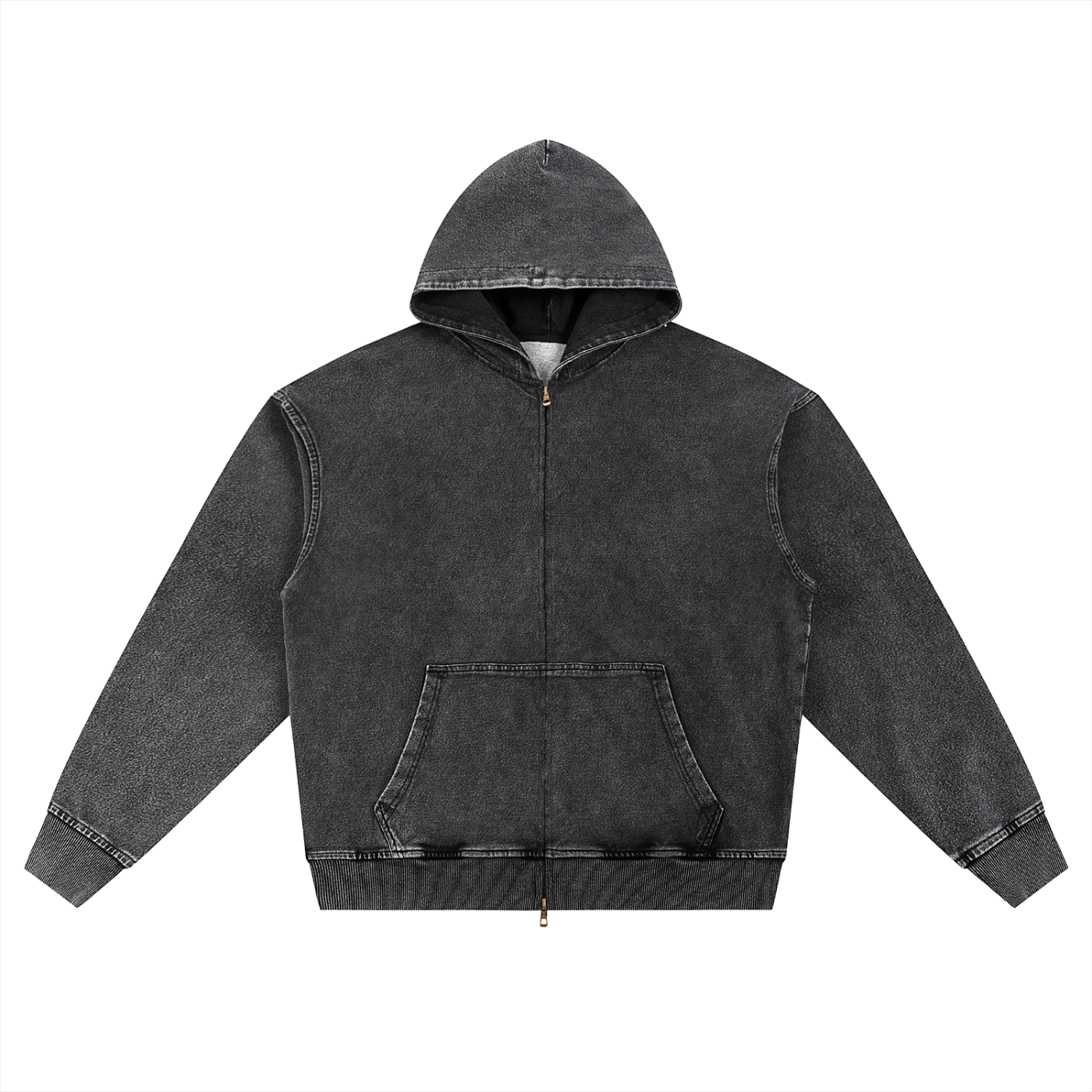 Snow Wash Zip-Up Hoodie