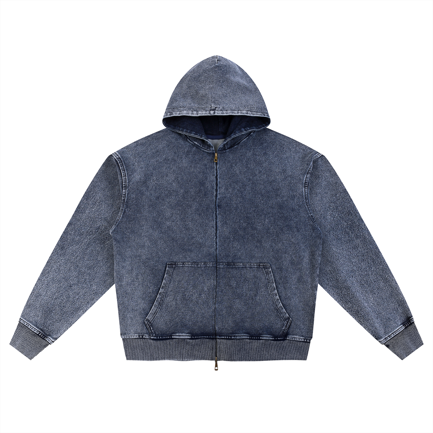 Snow Wash Zip-Up Hoodie